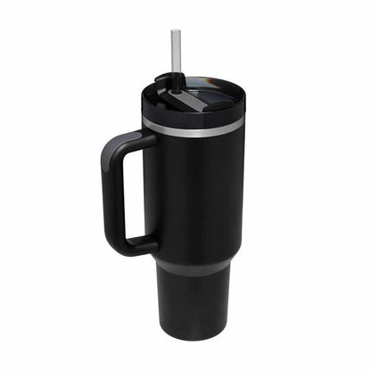 1200ML Insulated Stainless Steel Tumbler with Handle – Double-Wall Vacuum Flask with Straw and Leak-Proof Lid