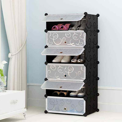 Elite Frosted Series Modular Shoe Rack (3-Tier & 4-Tier Options)
