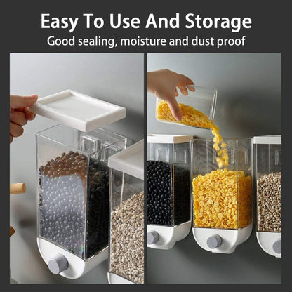 Food Cereal Dispenser – Premium Wall-Mounted Dry Food & Grain Organizer