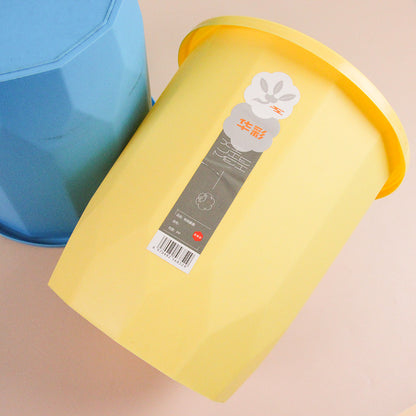 Diamond Textured Desktop Trash Can – Colorful Mini Waste Bin with Swing Lid for Office, Vanity, and Home