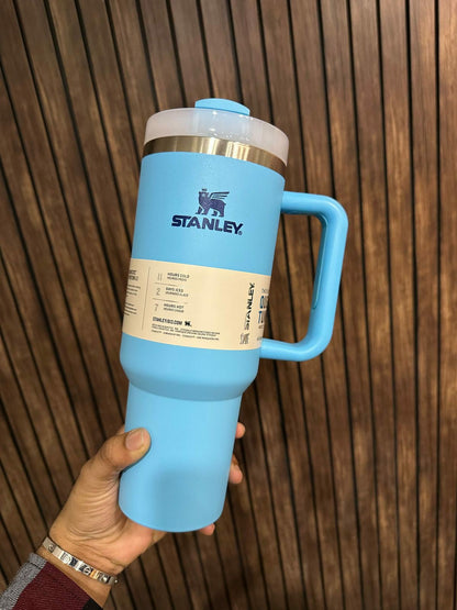 1200ML Insulated Stainless Steel Tumbler with Handle – Double-Wall Vacuum Flask with Straw and Leak-Proof Lid
