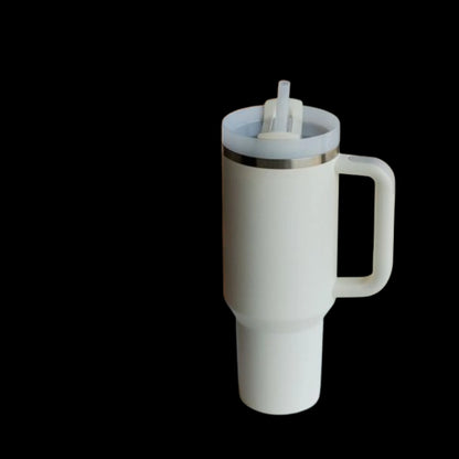 1200ML Insulated Stainless Steel Tumbler with Handle – Double-Wall Vacuum Flask with Straw and Leak-Proof Lid