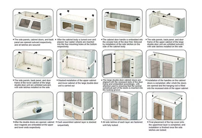 Baby Cupboard Bear Design – Multi-Door Kids Storage Cabinet