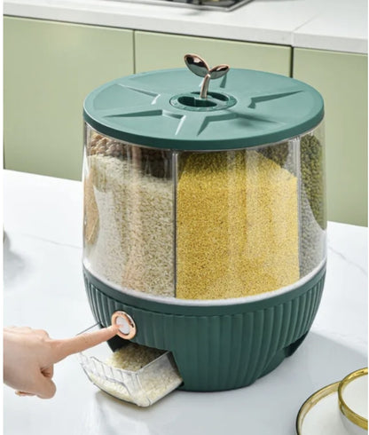 Revolving Rice Box & Cereal Box - 10 Liter Capacity
