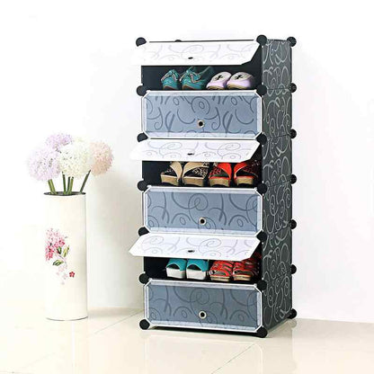 Elite Frosted Series Modular Shoe Rack (3-Tier & 4-Tier Options)
