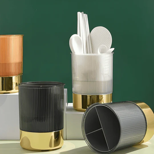 Premium Round Acrylic Spoon Rack & Cutlery Organizer