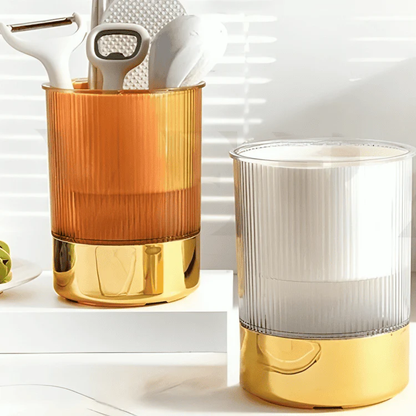 Premium Round Acrylic Spoon Rack & Cutlery Organizer