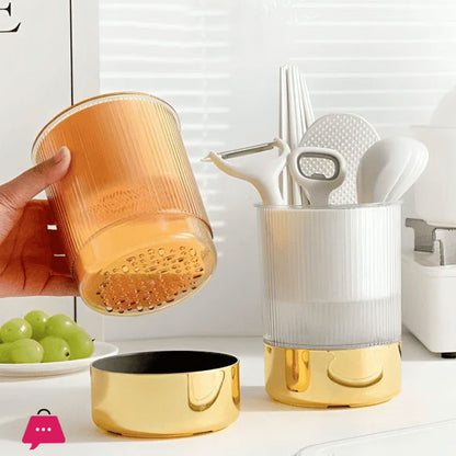 Premium Round Acrylic Spoon Rack & Cutlery Organizer