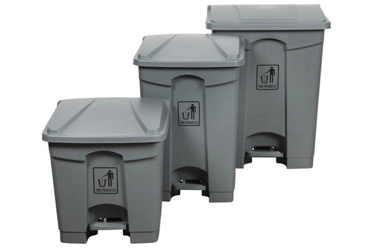 Grey Pedal Bin – Heavy-Duty Industrial-Grade Step-On Waste Bin
