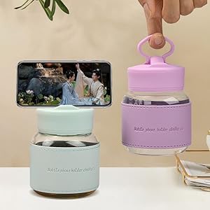 Eco-Elite Glass Tumbler with Phone Stand