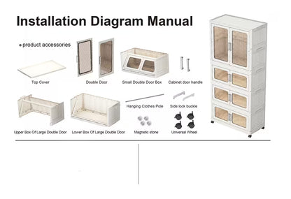 Baby Cupboard Bear Design – Multi-Door Kids Storage Cabinet