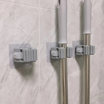 Mop Holder / Mop Sticker – Premium Wall-Mounted Multi-Functional Tool Organizer