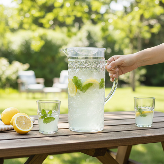 Water Jug Acrylic Cheetah – Premium High-Clarity Serving Pitcher