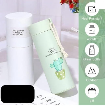 Eco-Friendly Style "Cactus Love" Glass Water Bottle Collection