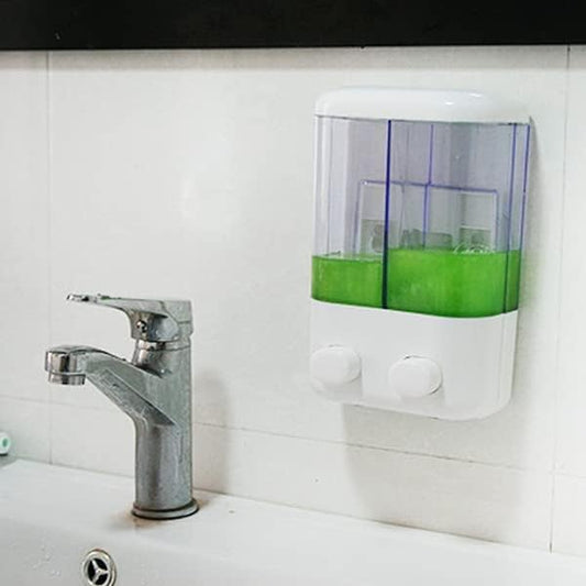 Liquid Soap Bottle Double – Premium Dual-Chamber Wall-Mounted Dispenser