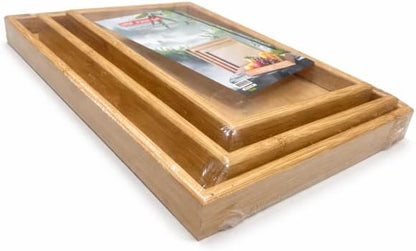 Wooden Tray Set - 3 PCS