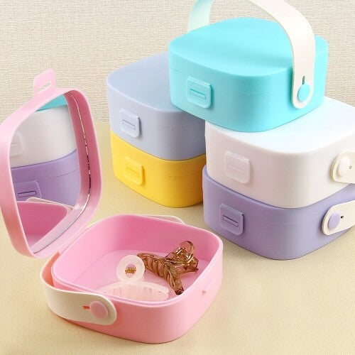 Portable Multi-Purpose Storage Box with Secure Latch & Handle – Colorful Handheld Organizer for Stationery, Toys, and Gift Packaging