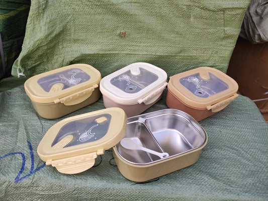 Lunch Box SS Half n Half Design – Insulated Stainless Steel Meal Container