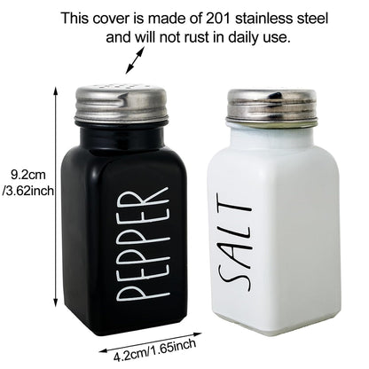 Monochrome Series Glass Salt & Pepper Shaker Set