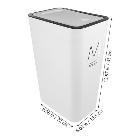 Slim Plastic Rubbish Bin, Slim Bin with Lid, 9L, 11L