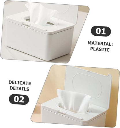 Black/White Tissue Box Soft Open Function