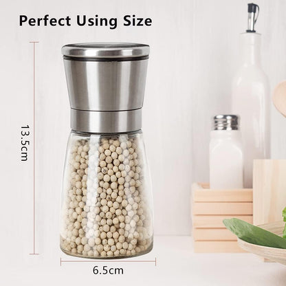 Manual Salt and Pepper Grinder Glass 180 ML (SINGLE PIECE)