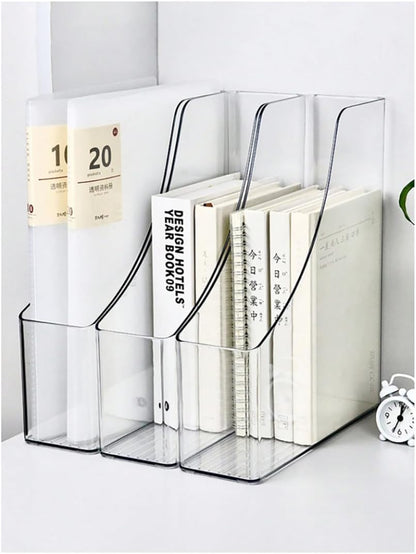 Transparent Study Desk Organizer for Stationery & Books