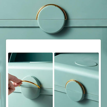 Portable Plastic Storage Box with Handle & Lock – Multi-Compartment Organizer