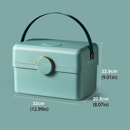 Portable Plastic Storage Box with Handle & Lock – Multi-Compartment Organizer