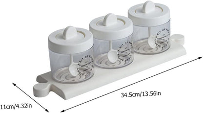 3 in 1 Masalah Jar with Spoon and Tray