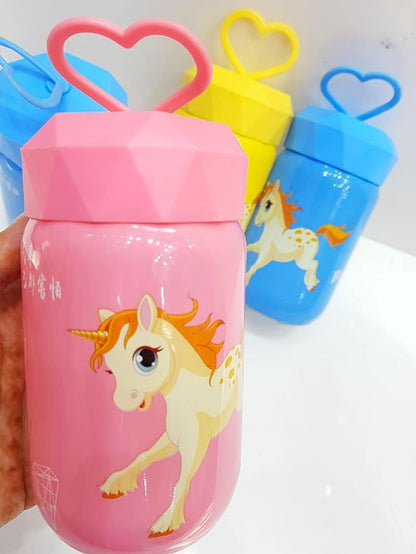 Cartoon Diamond Glass Cup – Premium Kids’ Portable Insulated Tumbler