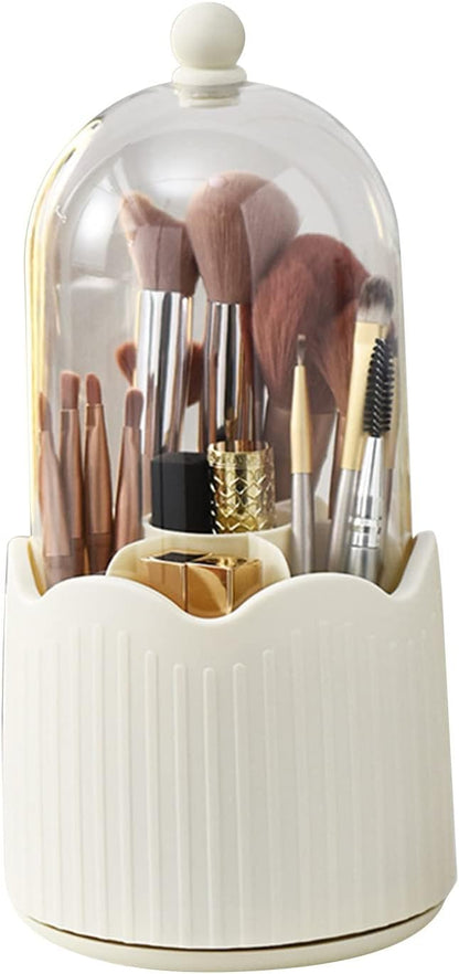 Revolving Cosmetic Organizer – Premium Dust-Proof Vanity Display & Caddy