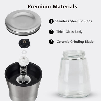 Manual Salt and Pepper Grinder Glass 180 ML (SINGLE PIECE)
