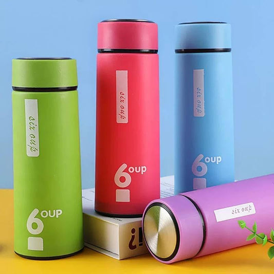 Double-Wall 450ml  Glass Travel Tumbler with Protective Matte Sleeve