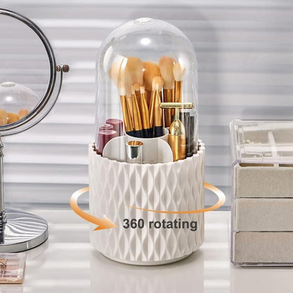 Revolving Cosmetic Organizer White Diamond