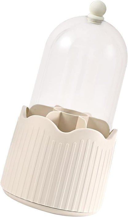 Revolving Cosmetic Organizer – Premium Dust-Proof Vanity Display & Caddy