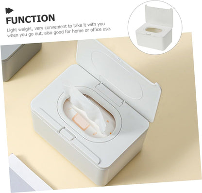 Black/White Tissue Box Soft Open Function