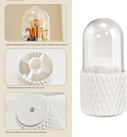 Revolving Cosmetic Organizer White Diamond
