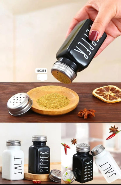 Monochrome Series Glass Salt & Pepper Shaker Set