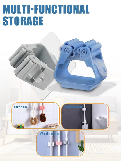 Mop Holder / Mop Sticker – Premium Wall-Mounted Multi-Functional Tool Organizer