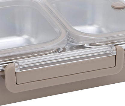 Lunch Box SS with Silicone Partition Grip – Insulated Leak-Proof Meal Container