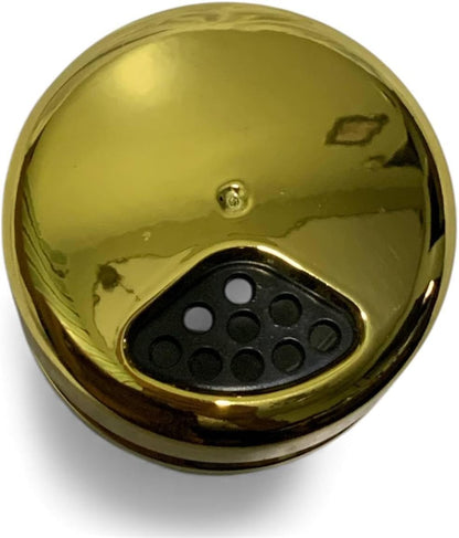 Luxury Glass Spice Shaker, Gold Plated Lid
