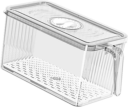 Acrylic Fridge Box Large – Premium Textured Refrigerator Organizer with Handle