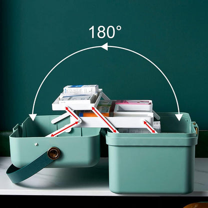 Portable Plastic Storage Box with Handle & Lock – Multi-Compartment Organizer