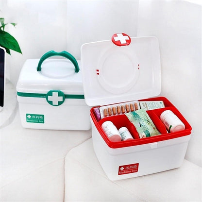 Medicine Box Green/Red Plus – Premium High-Capacity First Aid Hub