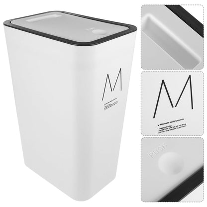 Slim Plastic Rubbish Bin, Slim Bin with Lid, 9L, 11L