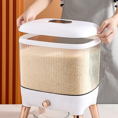 Rice Dispenser, Cereal Dry Food Storage Containers with Measuring Cup - 10L