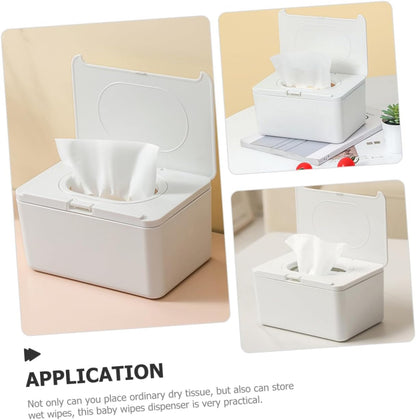 Black/White Tissue Box Soft Open Function