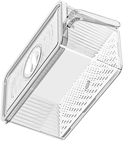 Acrylic Fridge Box Large – Premium Textured Refrigerator Organizer with Handle