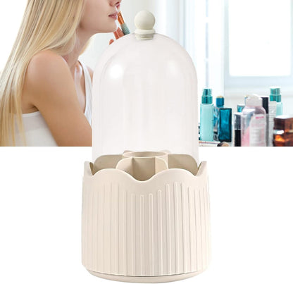 Revolving Cosmetic Organizer – Premium Dust-Proof Vanity Display & Caddy